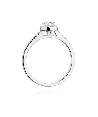 Złoty pierścionek z diamentem Białe złoto EW-406 0,28ct