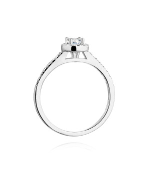Gold ring with diamond White gold EW-406 0.28ct