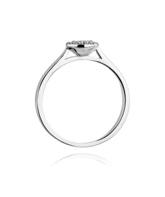 Złoty pierścionek z diamentem Białe złoto EW-362 0,22ct