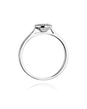 Gold ring with diamond White gold EW-362 0.22ct