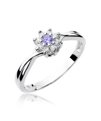 Gold ring with tanzanite white gold 0.15ct