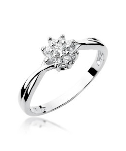Engagement ring made of white gold with a 0.22ct diamond