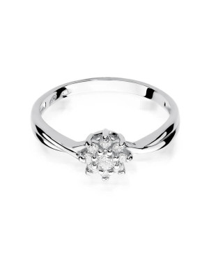 Pierścionek zaręczynowy z białego złota z diamentem 0,22ct