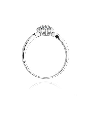Pierścionek zaręczynowy z białego złota z diamentem 0,22ct