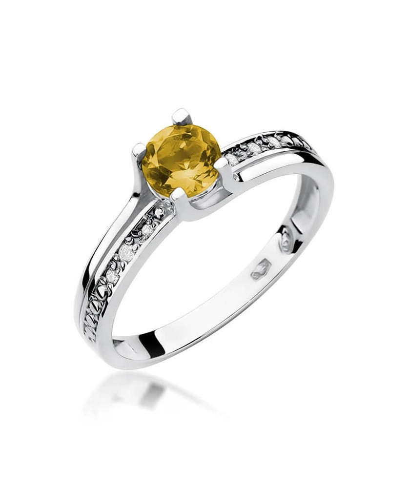 Ring with citrine white gold 0.50ct