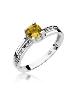 Ring with citrine white gold 0.50ct