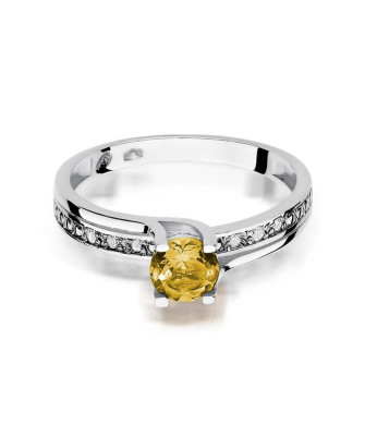 Ring with citrine white gold 0.50ct