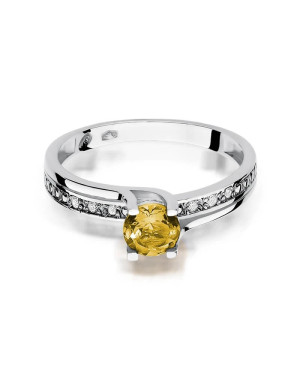 Ring with citrine white gold 0.50ct