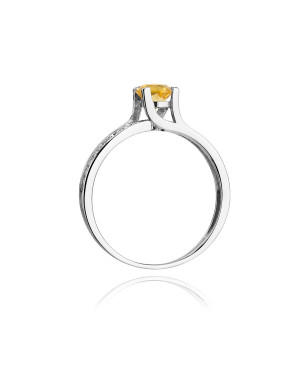 Ring with citrine white gold 0.50ct