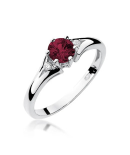 Ruby ring white gold 0.60ct