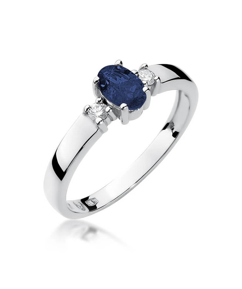 Gold ring with sapphire white gold 0.70ct