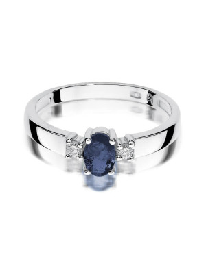 Gold ring with sapphire white gold 0.70ct