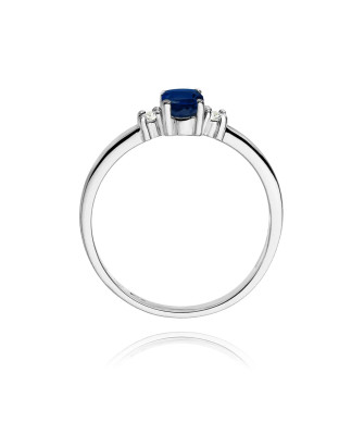Gold ring with sapphire white gold 0.70ct