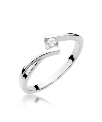Diamond ring white gold 0.10ct