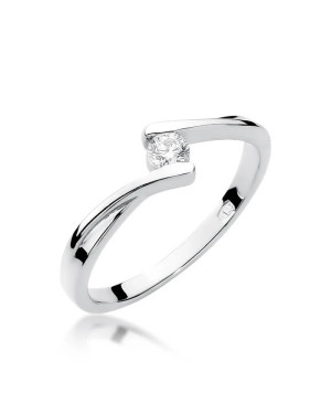 Diamond ring white gold 0.10ct