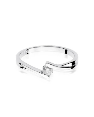 Diamond ring white gold 0.10ct