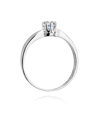 Złoty pierścionek z diamentem Białe złoto EW-228 0,30ct