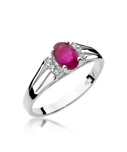 Gold ring with ruby white gold 0.60ct