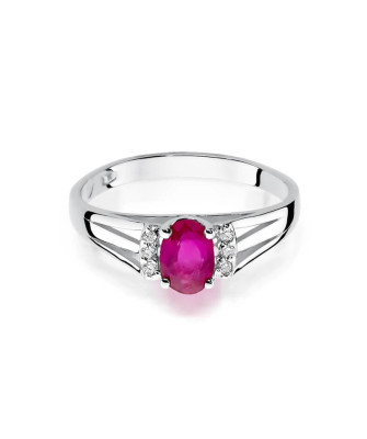 Gold ring with ruby white gold 0.60ct