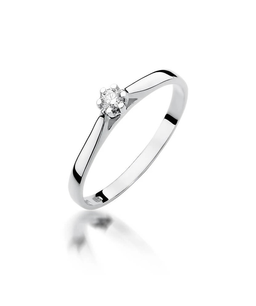 Diamond engagement ring white gold 0.09ct