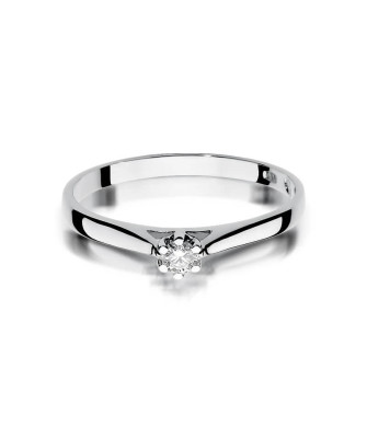 Diamond engagement ring white gold 0.09ct