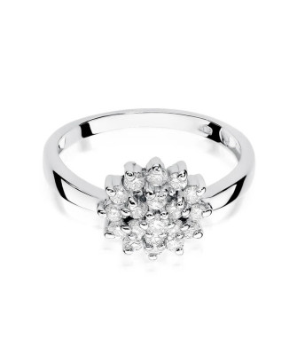 Złoty pierścionek z diamentem Białe złoto EW-4 0,40ct