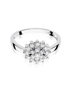 Gold ring with diamond White gold EW-4 0.40ct