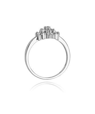 Złoty pierścionek z diamentem Białe złoto EW-4 0,40ct