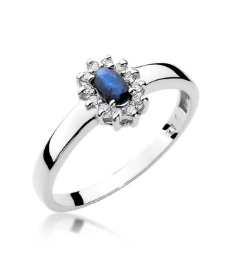Sapphire ring made of white gold 0.70ct