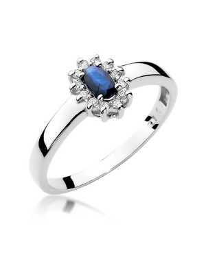 Sapphire ring made of white gold 0.70ct