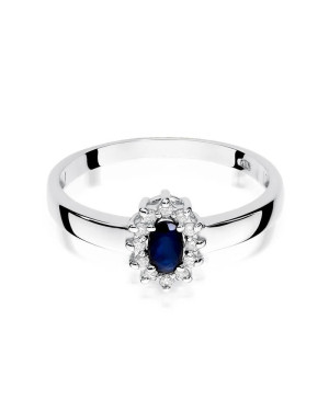 Sapphire ring made of white gold 0.70ct