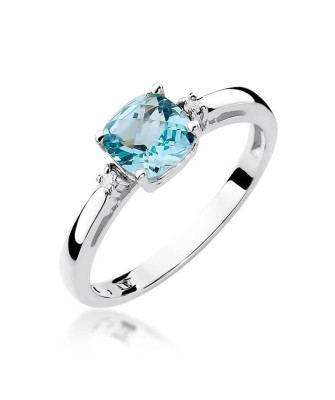Topaz ring in white gold 1.10ct