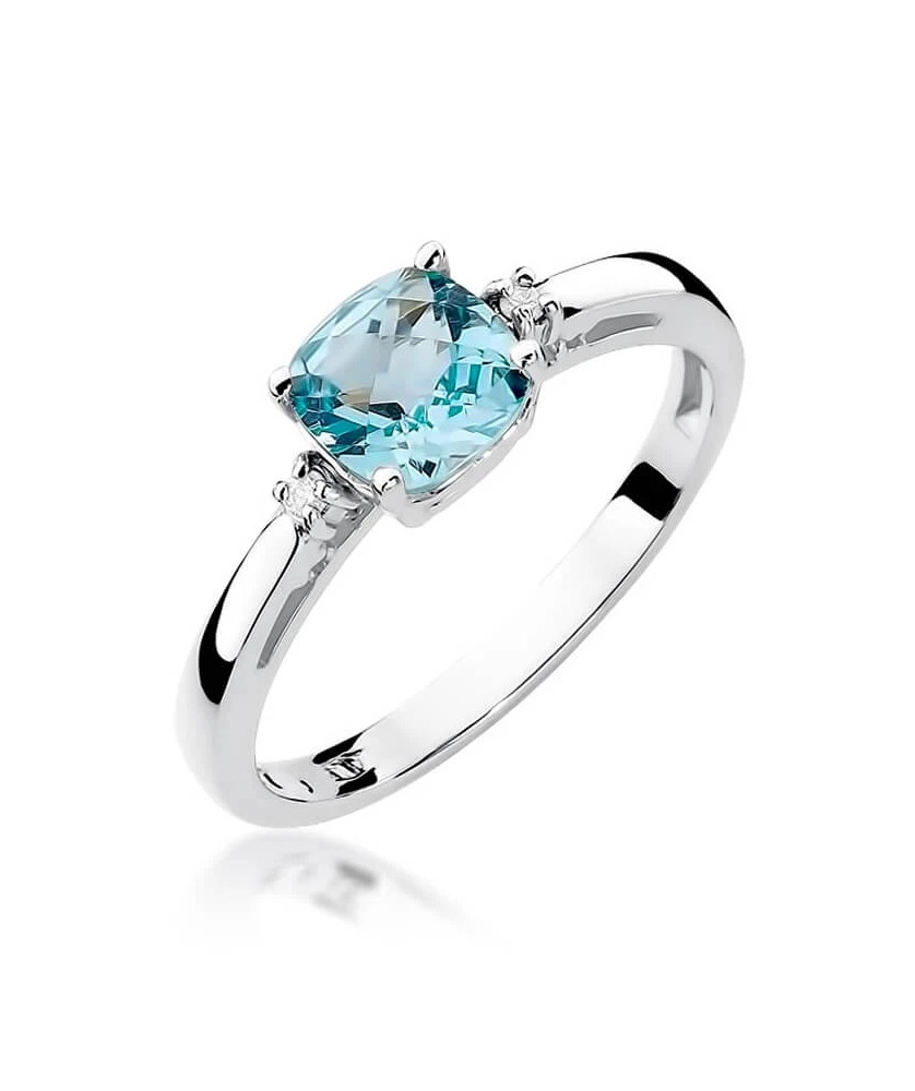 Pierścionek topaz z białego złota 1,10ct