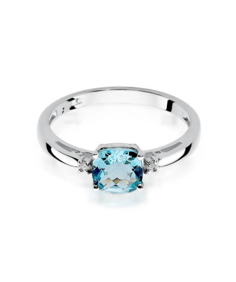 Pierścionek topaz z białego złota 1,10ct