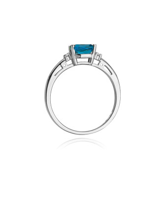 Pierścionek topaz z białego złota 1,10ct