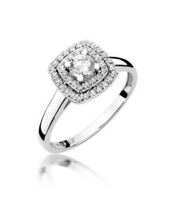 Gold ring with diamond White gold EW-345 0.50ct