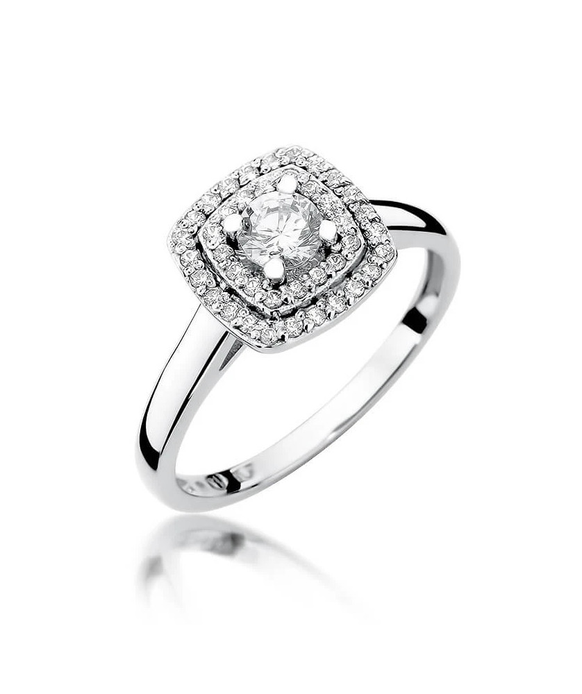 Gold ring with diamond White gold EW-345 0.50ct