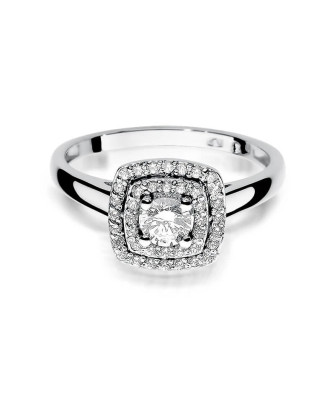 Gold ring with diamond White gold EW-345 0.50ct