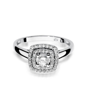 Gold ring with diamond White gold EW-345 0.50ct