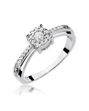 Złoty pierścionek z diamentem Białe złoto EW-302 0,25ct