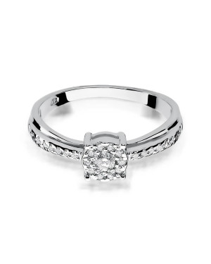 Złoty pierścionek z diamentem Białe złoto EW-302 0,25ct