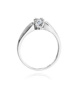 Gold ring with diamond White gold EW-197 0.24ct