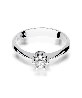 Diamond ring white gold 0.23ct