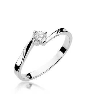 Diamond ring white gold 0.20ct