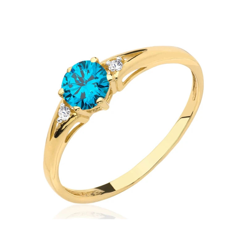 Ring with turquoise eyelet 333 P1.1170t| GoldJewellery