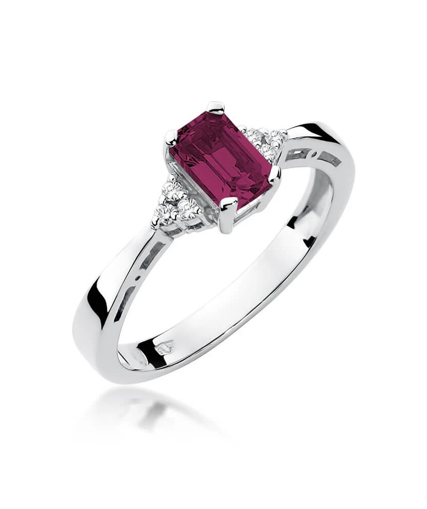 Ruby ring white gold 0.80ct