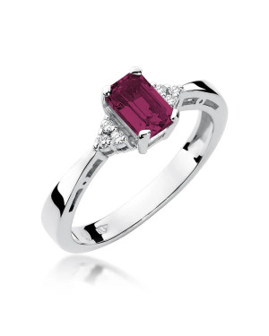 Ruby ring white gold 0.80ct