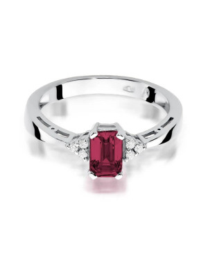 Ruby ring white gold 0.80ct