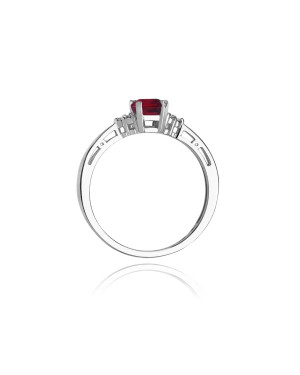 Ruby ring white gold 0.80ct