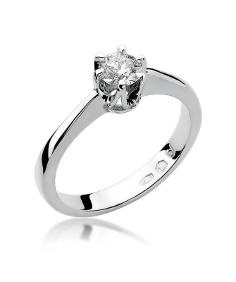 Diamond engagement ring white gold 0.30ct